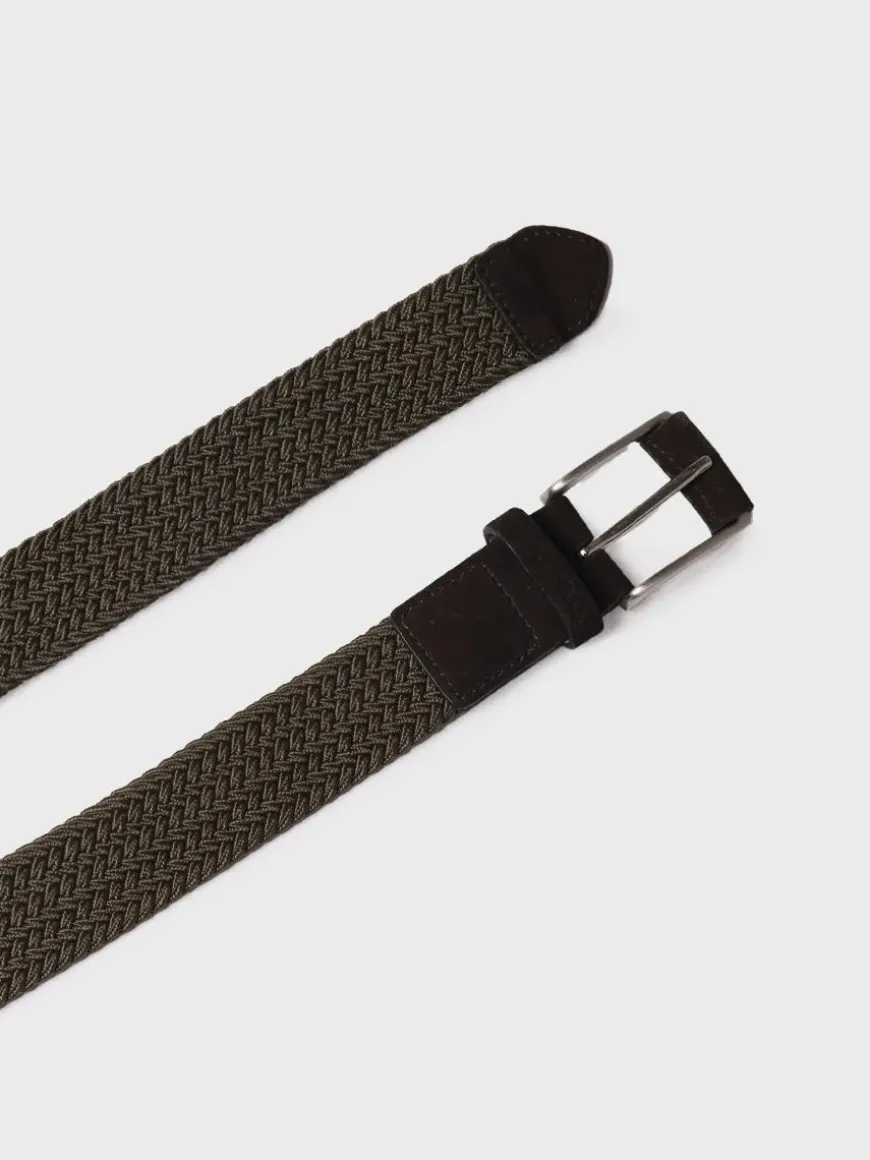 ERIC - Men's leather and fabric belt