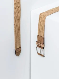 ERIC - Men's leather and fabric belt