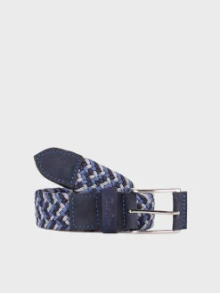 ERIC - Men's leather and fabric belt