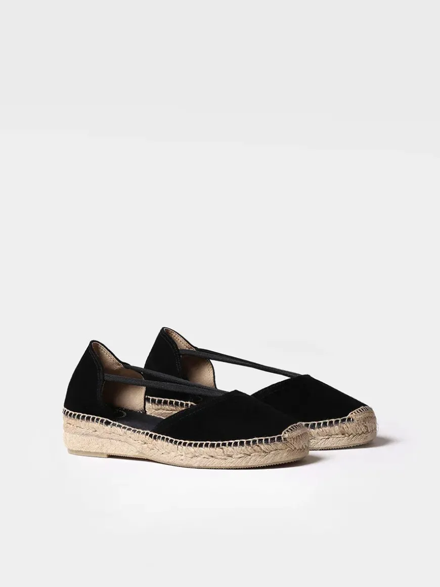 ERLA-A - Women's suede espadrilles with straps