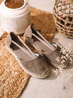 ERLA-A - Women's suede espadrilles with straps