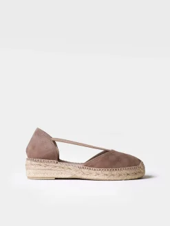 ERLA-A - Women's suede espadrilles with straps