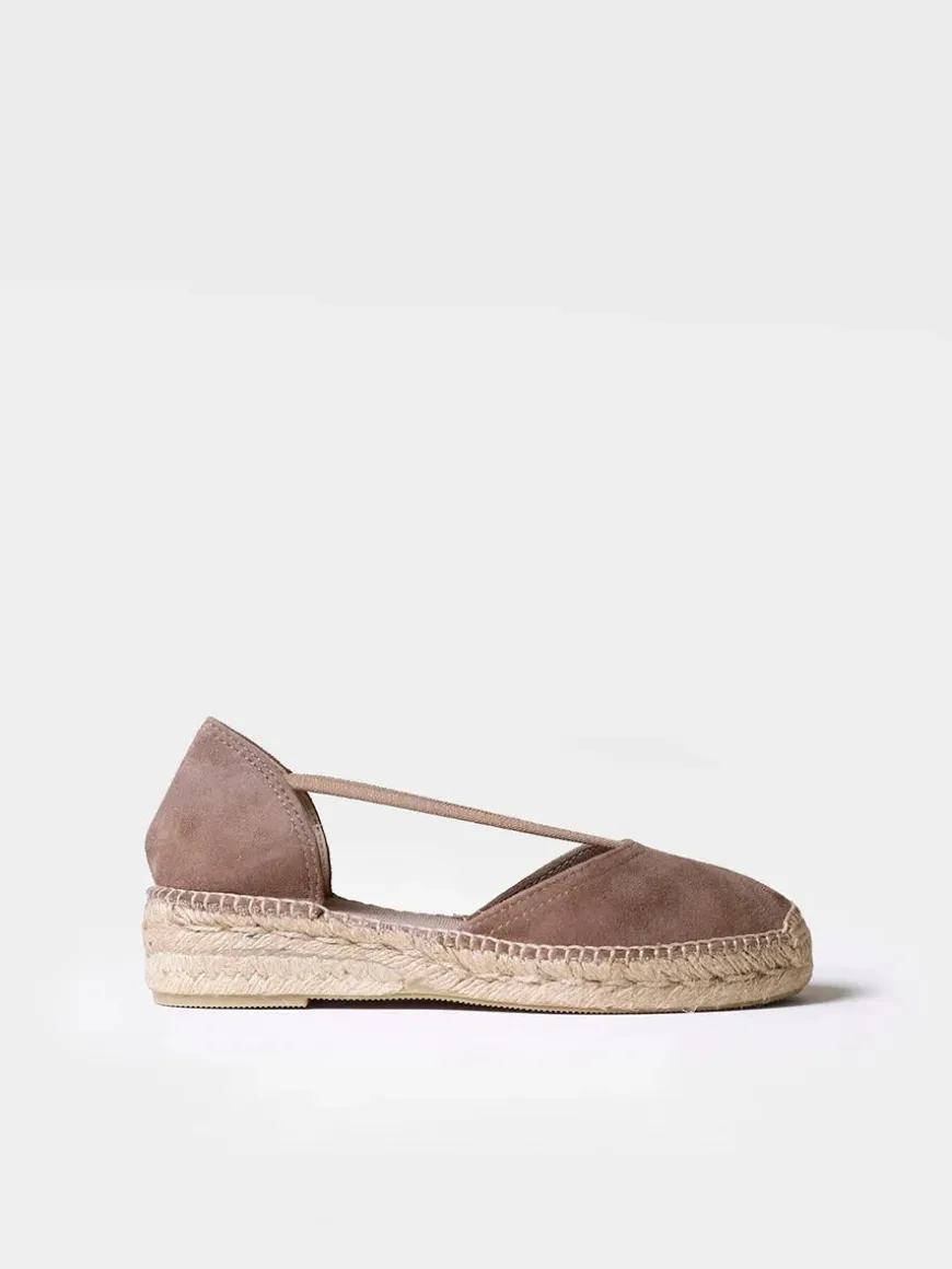ERLA-A - Women's suede espadrilles with straps