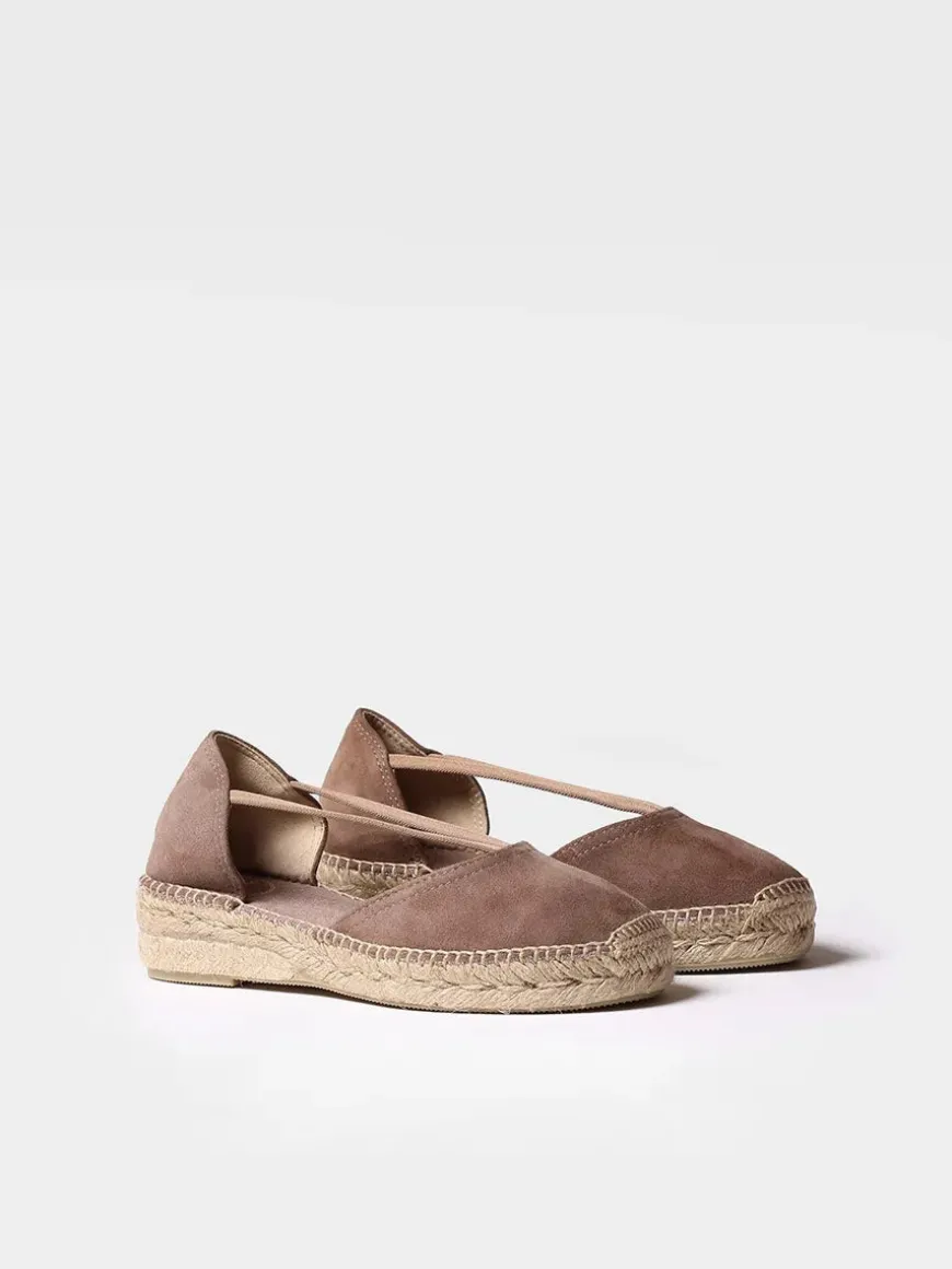 ERLA-A - Women's suede espadrilles with straps