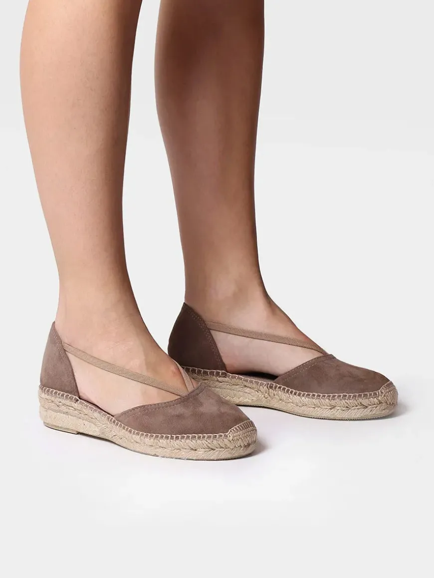 ERLA-A - Women's suede espadrilles with straps