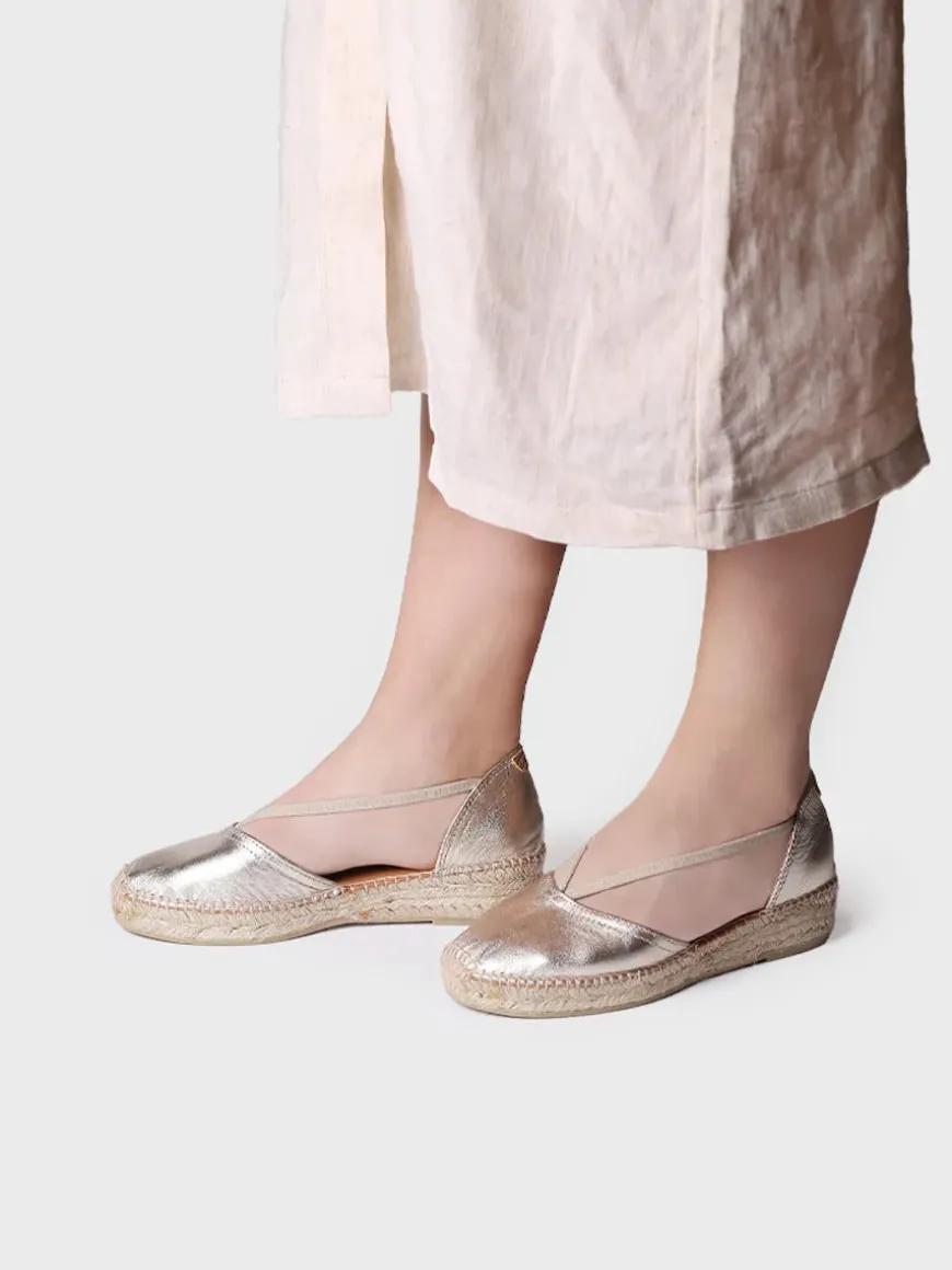 ERLA-P - Women's suede espadrilles with straps