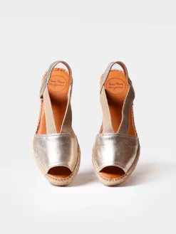 ETNA - Flat leather sandal with elastics