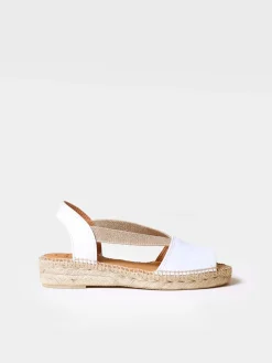 ETNA - Flat leather sandal with elastics
