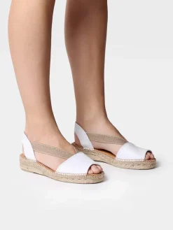 ETNA - Flat leather sandal with elastics