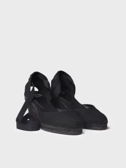 FLORINA - Valencian espadrille for women with wedge and ribbons