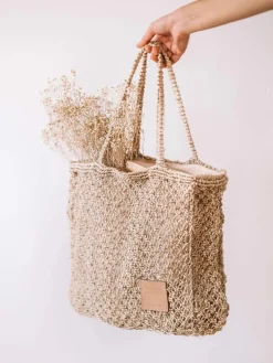 GANGES - Women's shopper bag in jute braid