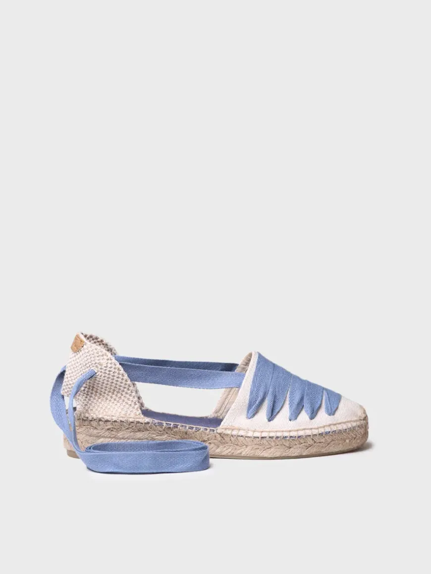 GAVET-CU - Women's vegan espadrille with five ribbons