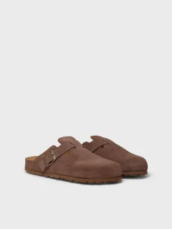 GEMINA-QT - Women's clog in suede with buckle - GEMINA-QT
