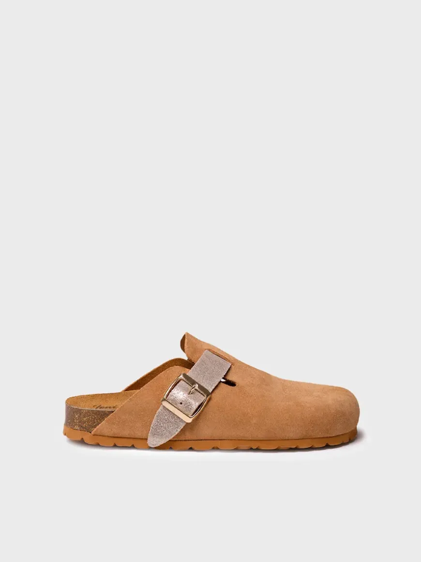 GILA-QT - Women's clog in suede with buckle