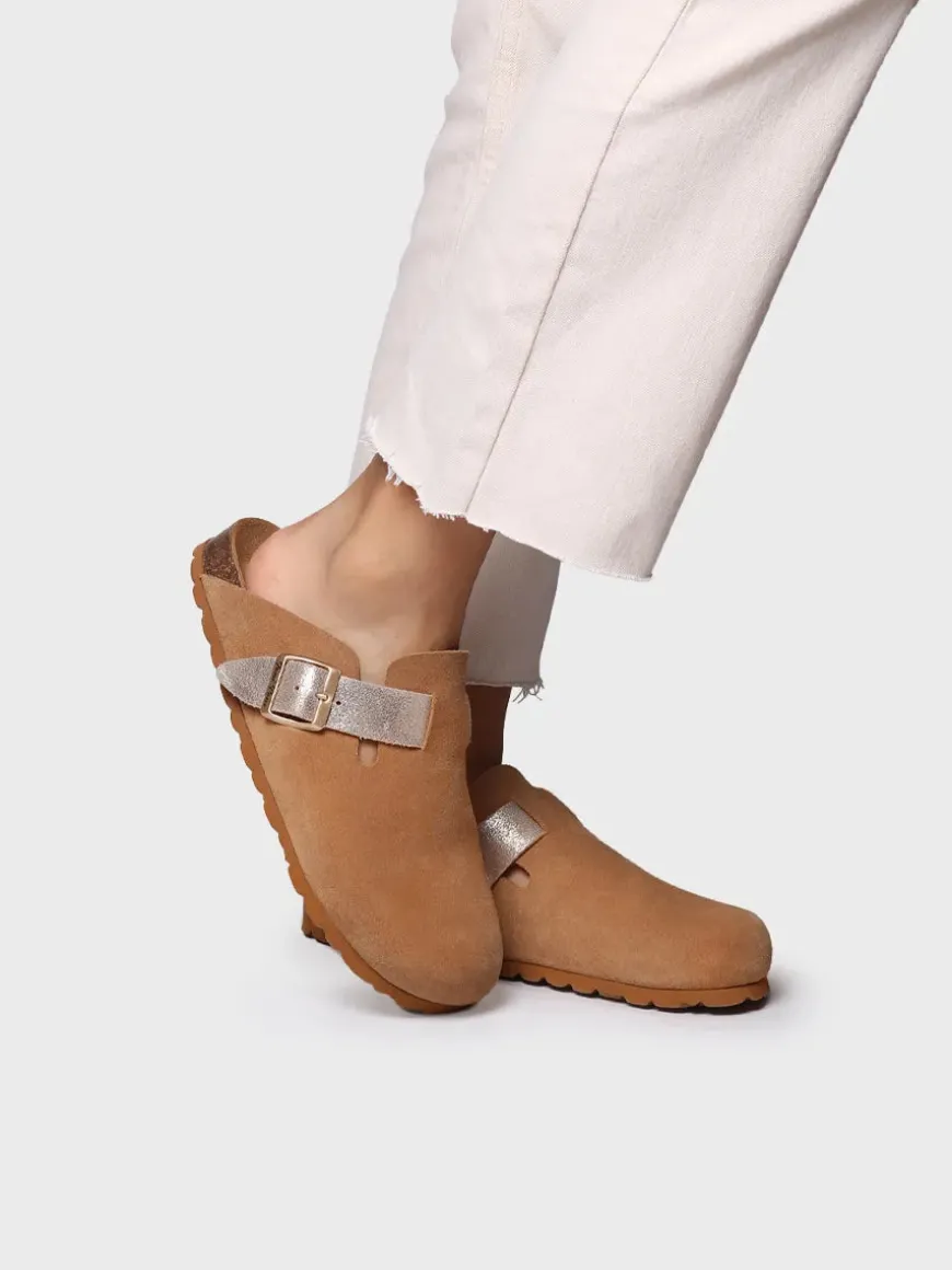 GILA-QT - Women's clog in suede with buckle