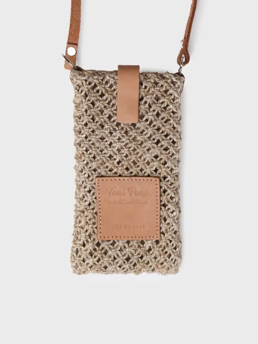 GINETH - Jute mobile phone bag