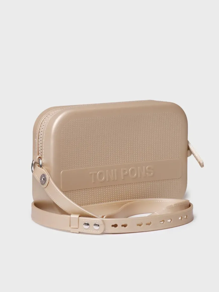 GINGER - Black rubber shoulder bag