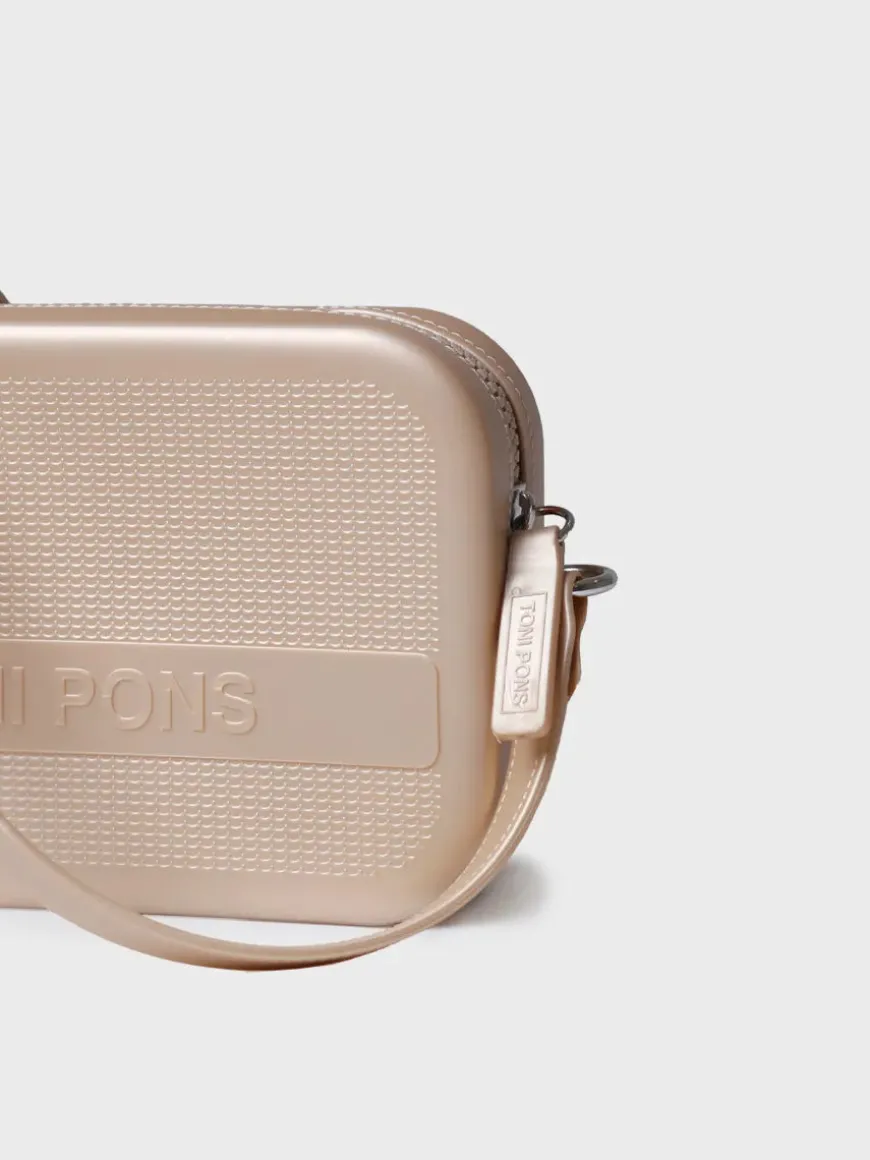 GINGER - Black rubber shoulder bag