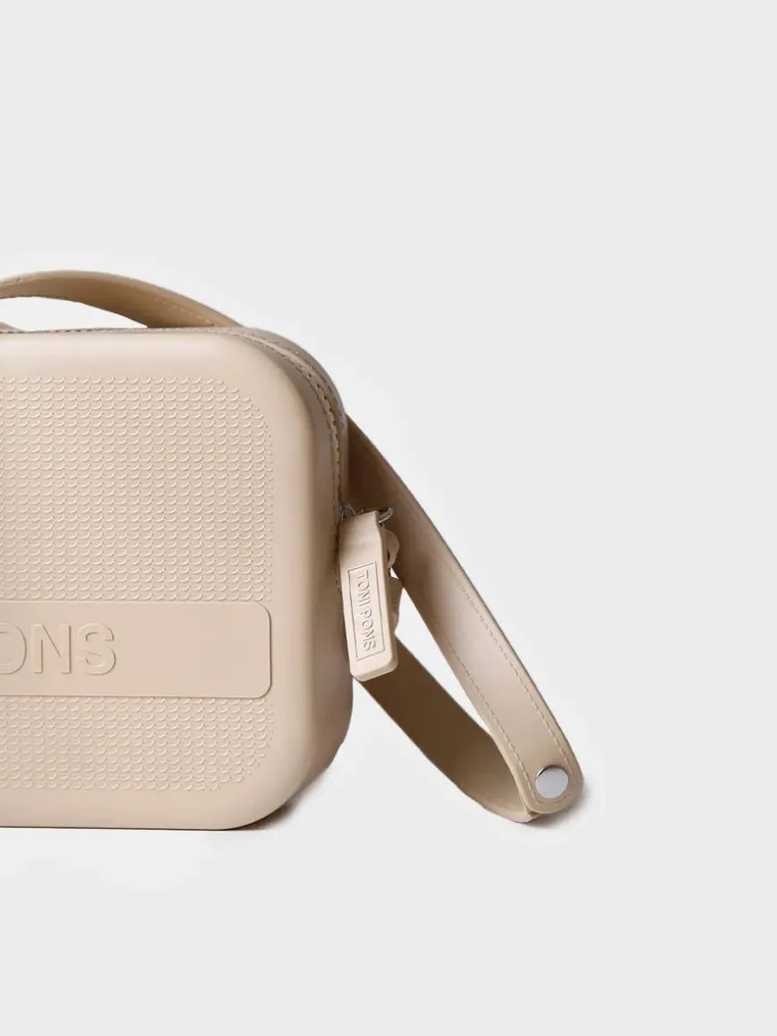 GINGER - Black rubber shoulder bag