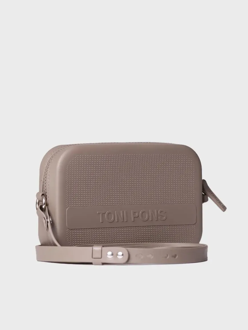 GINGER - Black rubber shoulder bag