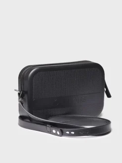 GINGER - Black rubber shoulder bag