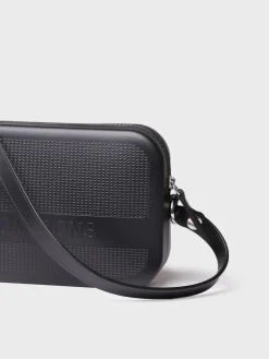 GINGER - Black rubber shoulder bag