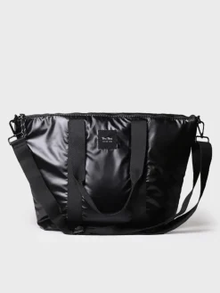 GINNY - Women's bag in padded shinny black material
