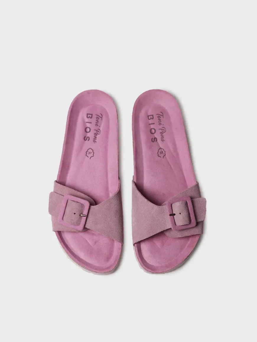 GLIDE-QT - Women's BIO sandal with buckle and cork sole