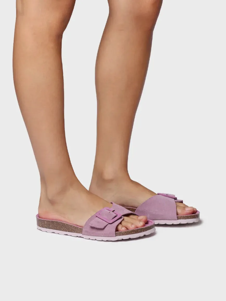 GLIDE-QT - Women's BIO sandal with buckle and cork sole