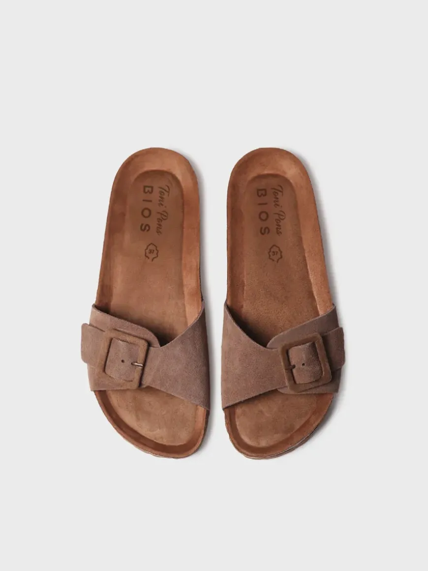 GLIDE-QT - Women's BIO sandal with buckle and cork sole