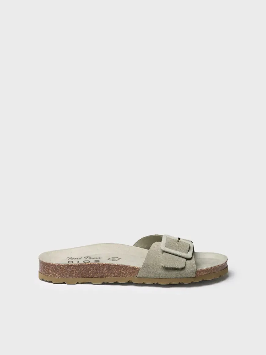 GLIDE-QT - Women's BIO sandal with buckle and cork sole