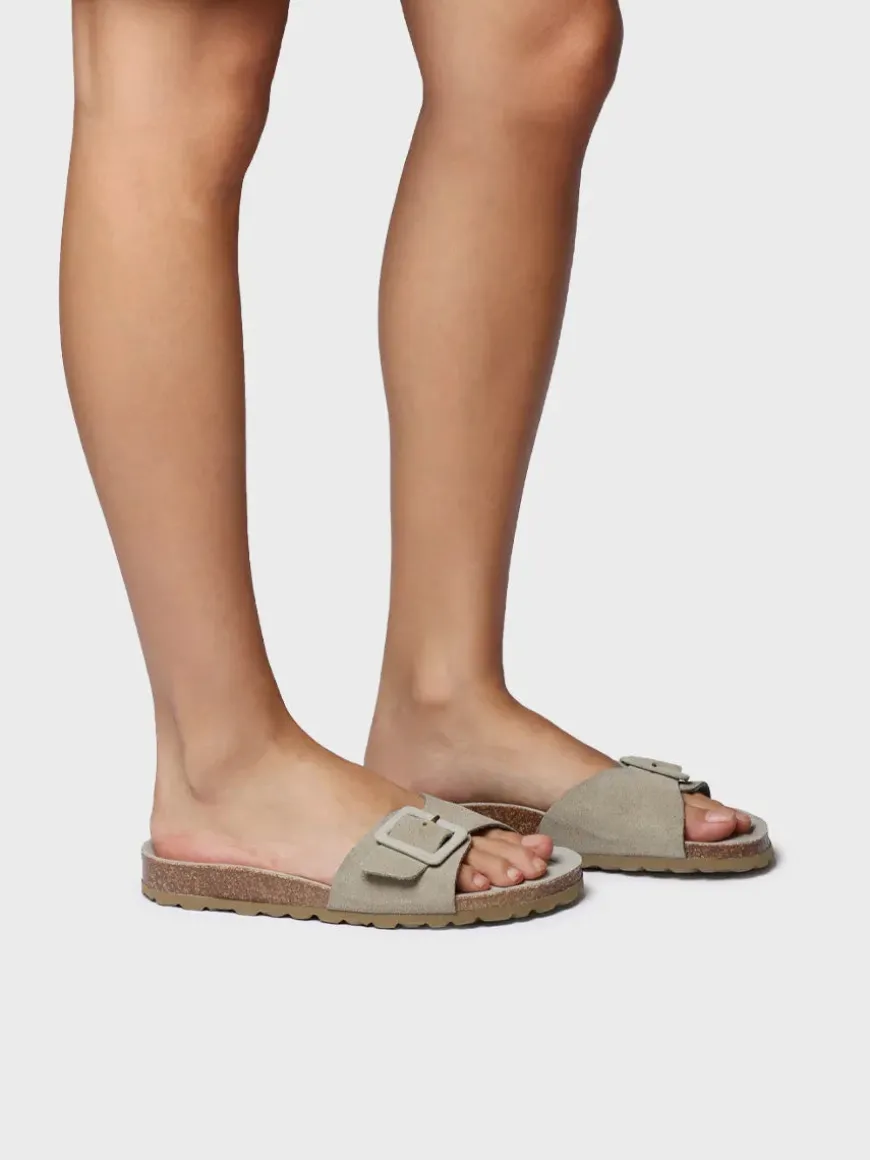 GLIDE-QT - Women's BIO sandal with buckle and cork sole