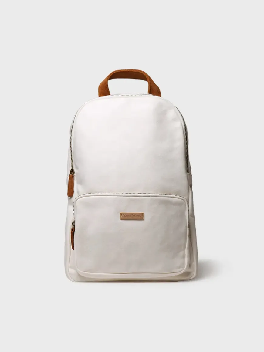 GLORIA - Cotton backpack with vegan suede straps