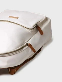 GLORIA - Cotton backpack with vegan suede straps