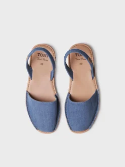 GRAU-TX - Men's denim espadrille with leather sole