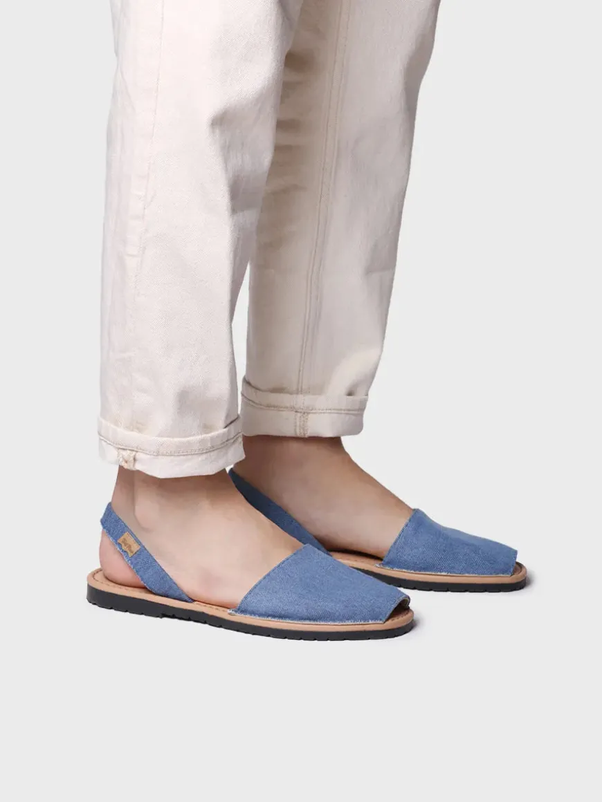 GRAU-TX - Men's denim espadrille with leather sole