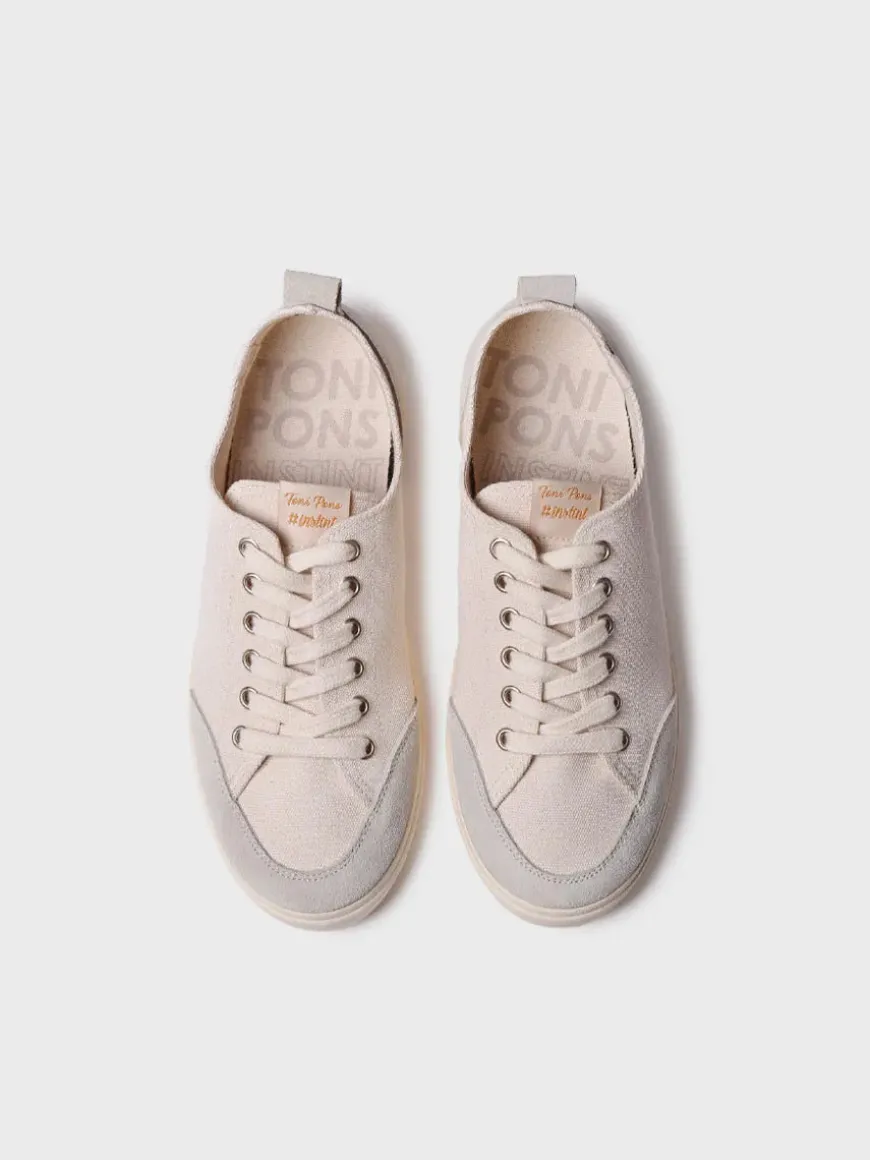 IBAR - Women's cotton trainer shoe with laces