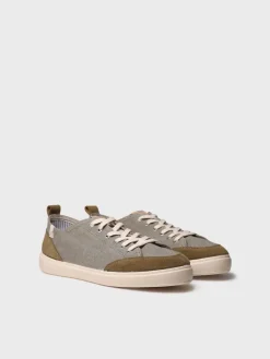 IRON - Men's cotton athletic shoe with laces