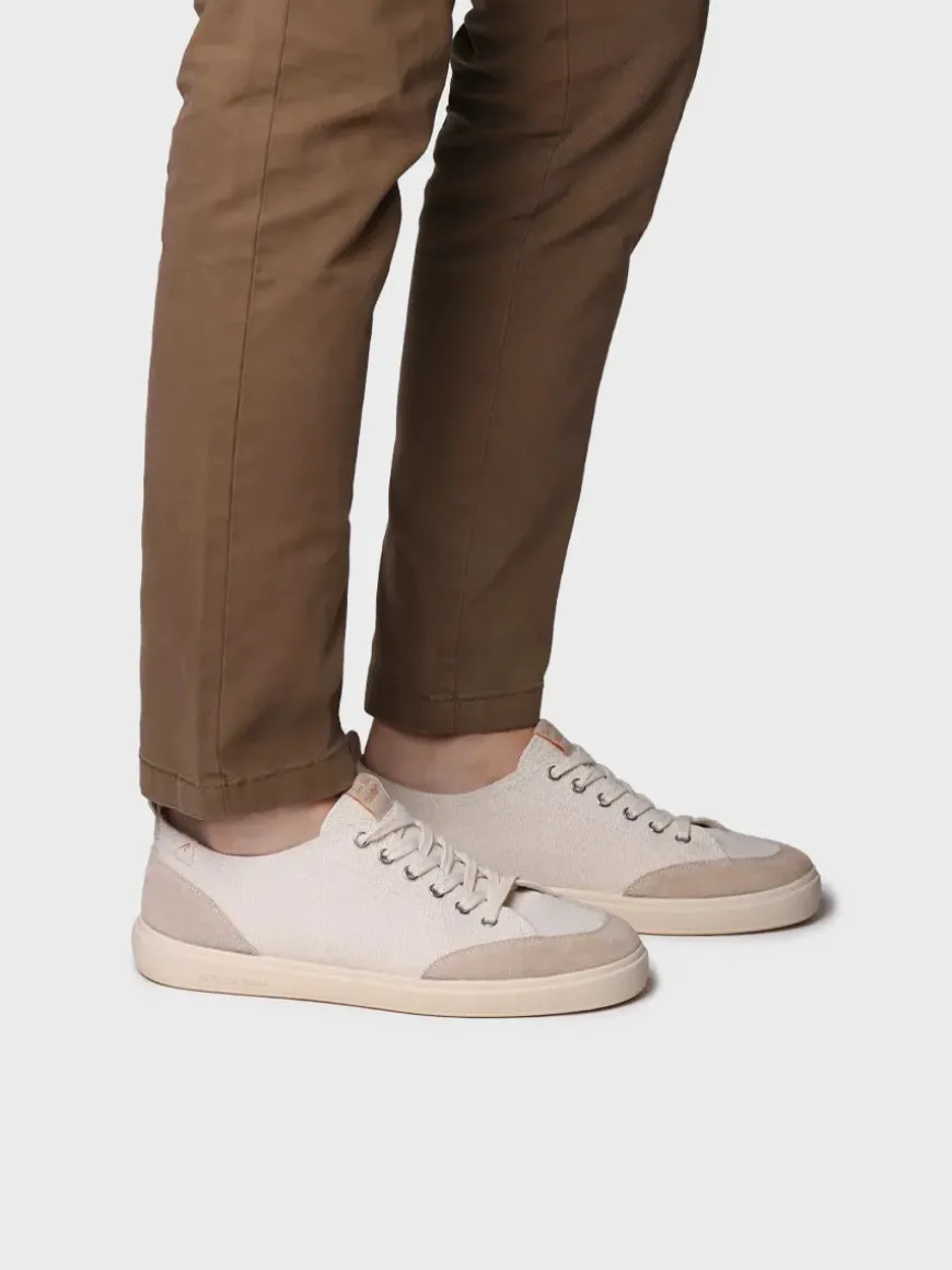 IRON - Men's cotton athletic shoe with laces