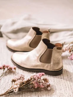 ISA-PL - Silver leather boot for women