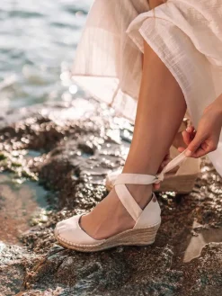 JULIA - Wedge espadrilles with ribbons
