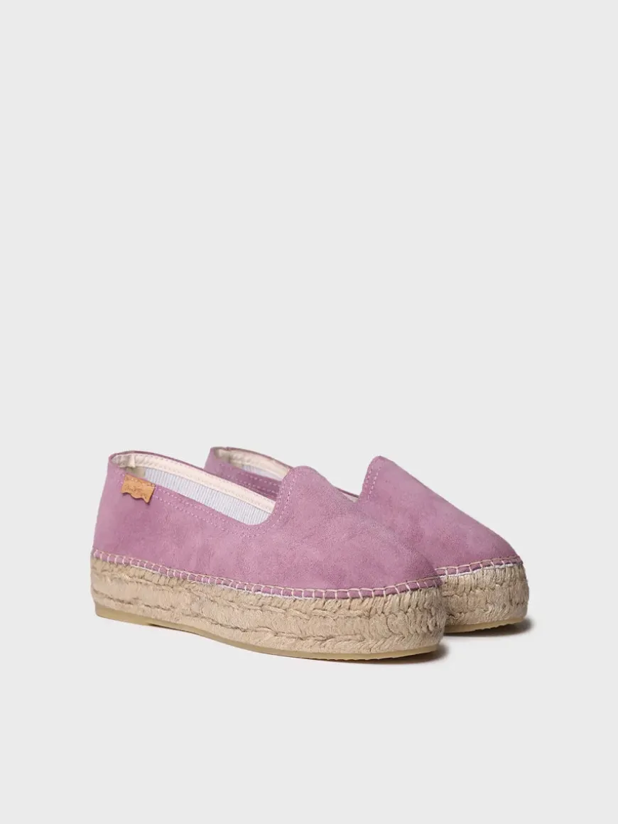 KEIRA - Closed espadrille for women in suede with jute sole
