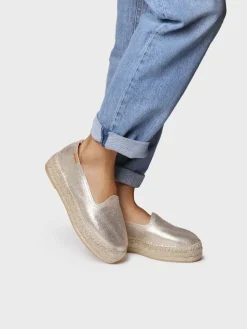 KEIRA - Closed espadrille for women in suede with jute sole