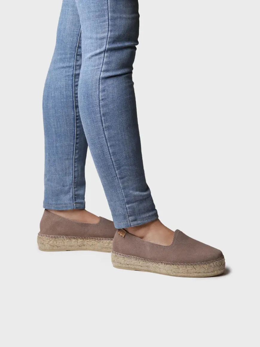 KEIRA - Closed espadrille for women in suede with jute sole