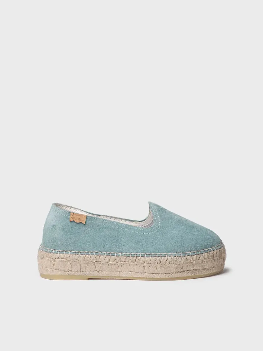 KEIRA - Closed espadrille for women in suede with jute sole
