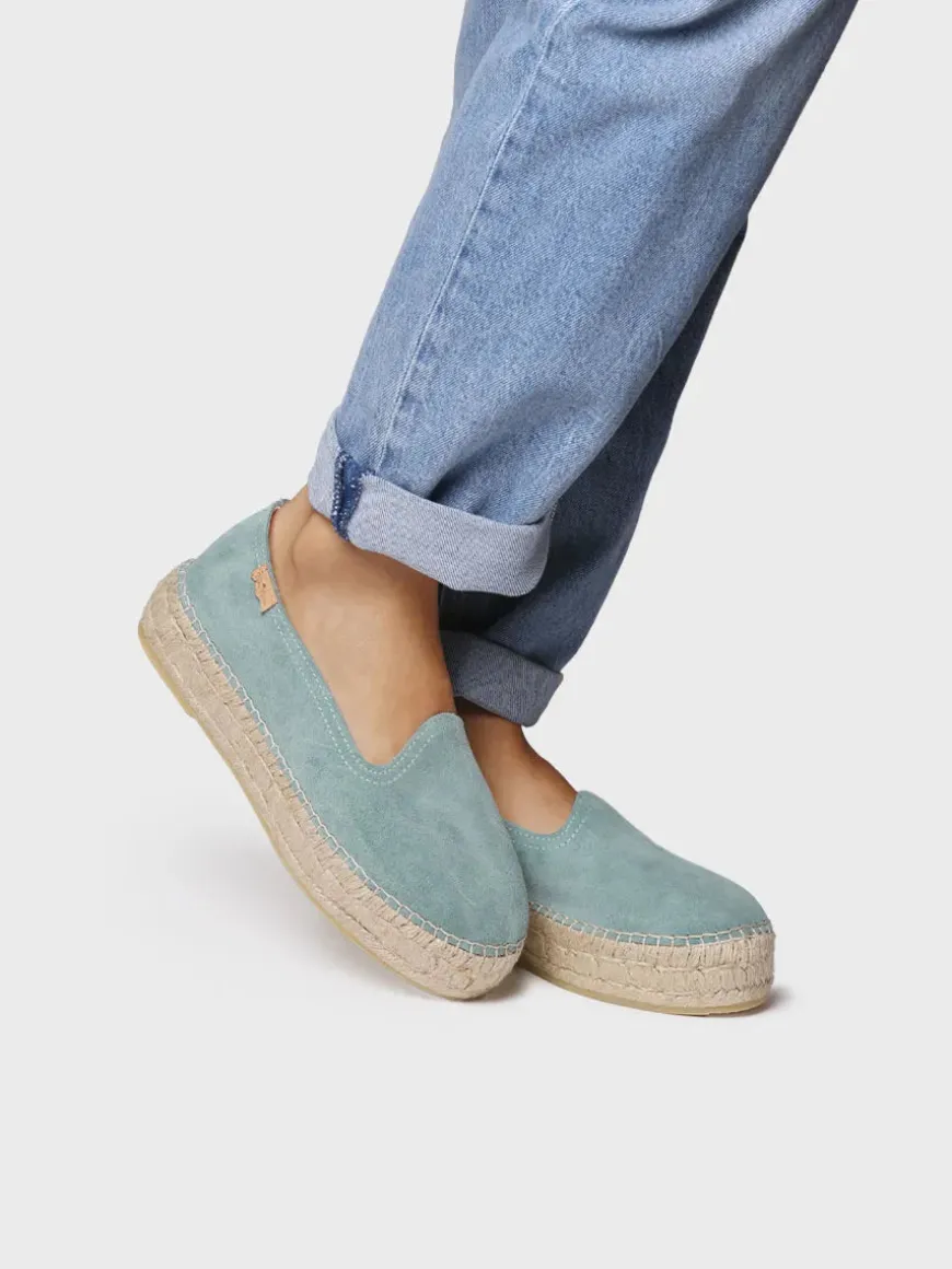 KEIRA - Closed espadrille for women in suede with jute sole