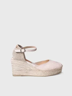LAIA-NT - Women's linen wedge espadrilles