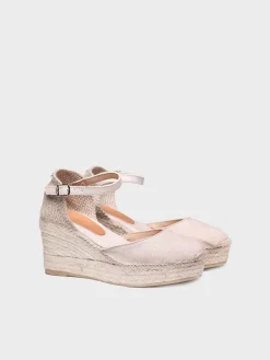 LAIA-NT - Women's linen wedge espadrilles