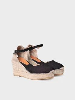 LAIA-NT - Women's linen wedge espadrilles