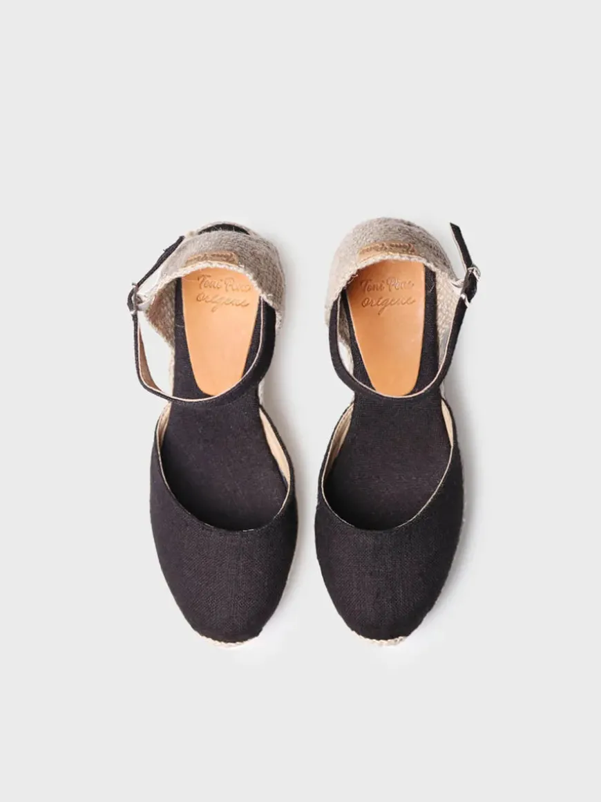 LAIA-NT - Women's linen wedge espadrilles